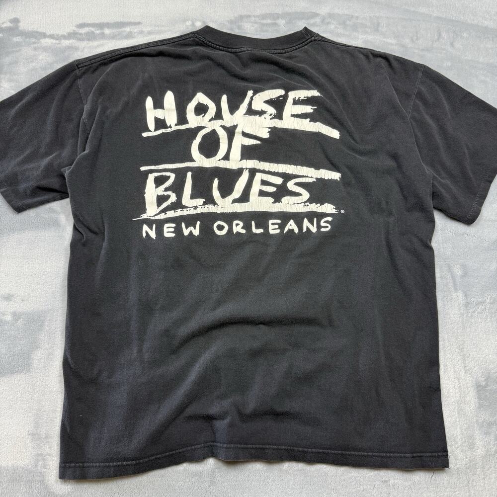 Vintage 90s House of Blues New Orleans T Shirt XL Single Stitch USA Black